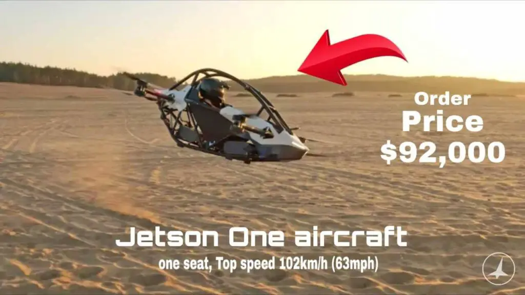 jetson one personal electric eVTOL aircraft vehicle with price, range, top speed, seat