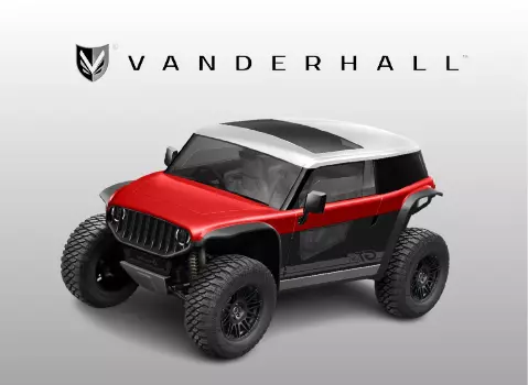 Image of Vanderhall UTV Brand logo with UTV model